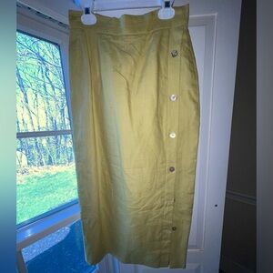 Vintage Pira ankle length button skirt